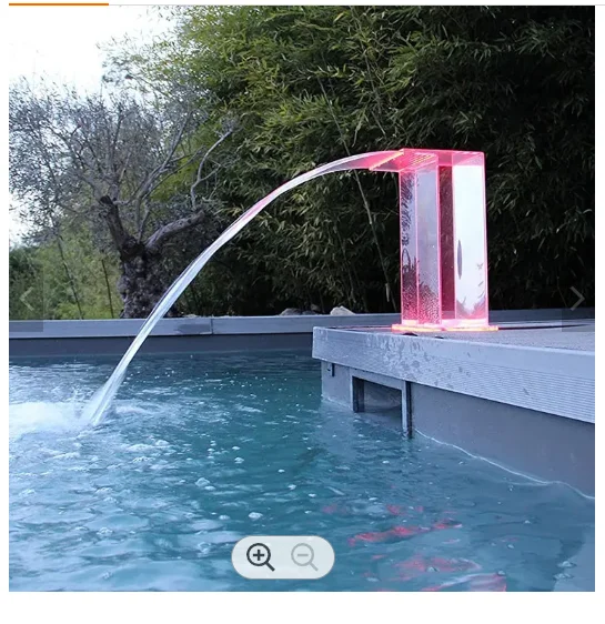 7colors indoor decorative acrylic waterfall with led light strip and adaptor for garden water scape