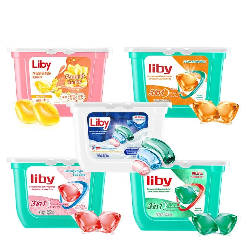 Laundry accessories less foam effervescent clean laundry detergent bubble film pods washing pods tablets soap supplier