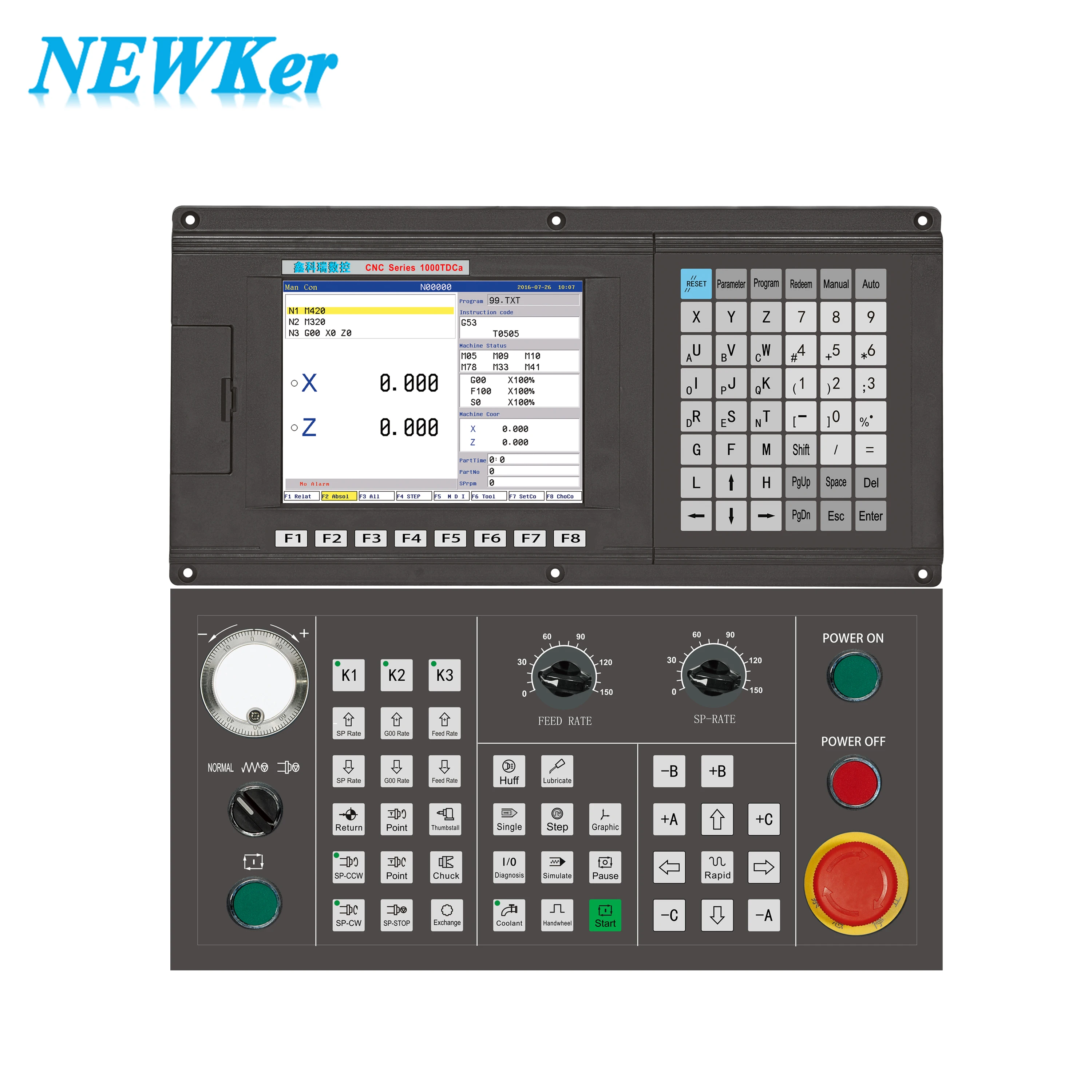 NEWKer NEW1000TDca Series 5 Axis CNC Controller for Offline Lathe and Turning Center Mini CNC Machine