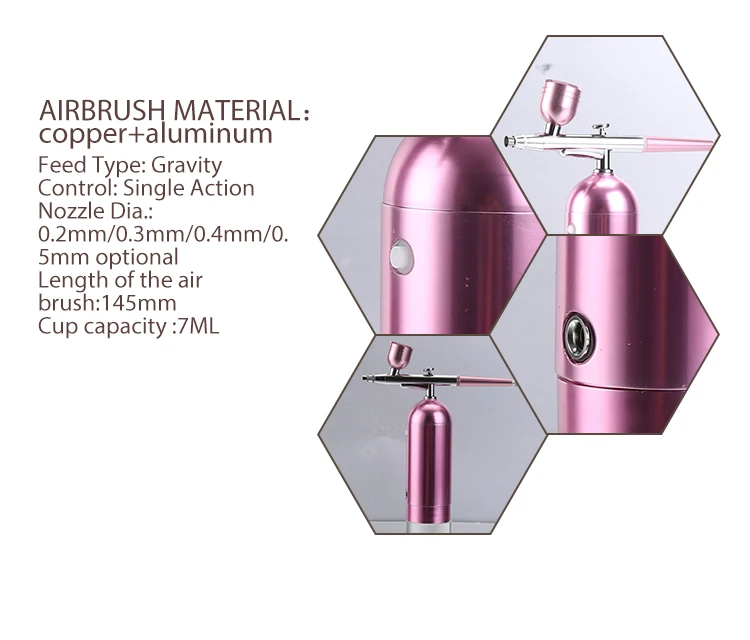  Набор аэрографов для макияжа Oxygen Jet портативный беспроводной Аэрограф с низким уровнем