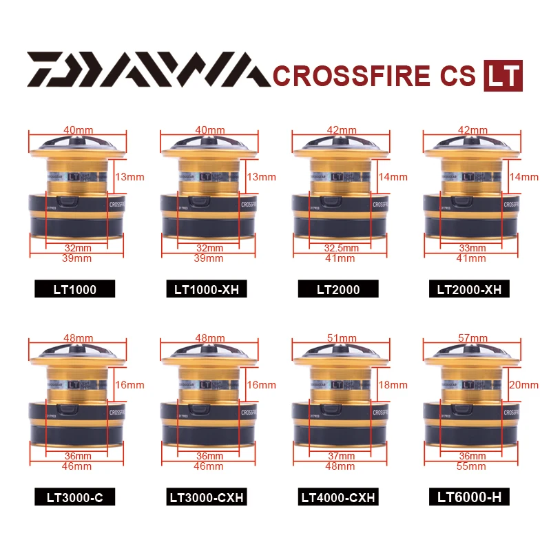 Новая 2023 DAIWA CROSSFIRE CS LT 1000-6000 3 + 1BB Gear Ratio5.2/5 3/5 7/6 2 металлическая катушка Daiwa спиннинговая Рыболовная рыболовное колесо