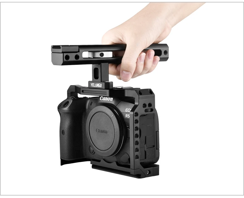 Yelangu C22 Professional Video Camera Cage Mount Stabilizer Rig with Top Handle For Canon EOS R5 R6 Camera