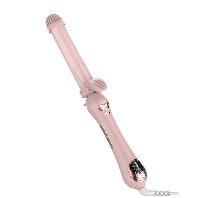 Pink automatic Curling Iron Professional Hair Curler Curling Wand Ceramic rotating Curling Irons for All Hair Types