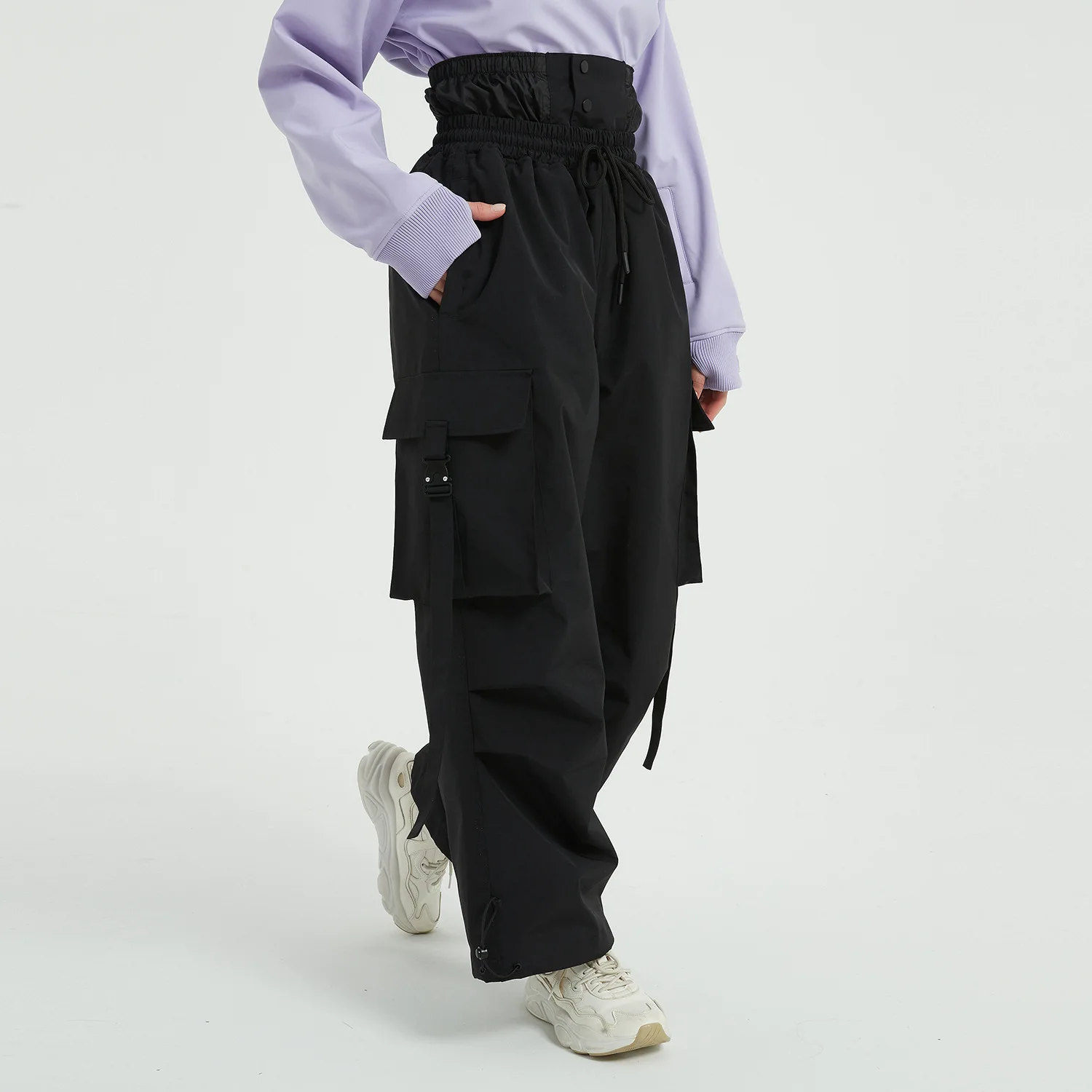 New Outdoor Skiing Pants Warm Ski Trousers Snow Clothes Women Loose Snowboard Wear Waterproof Windproof Men Winter Cargo Pants