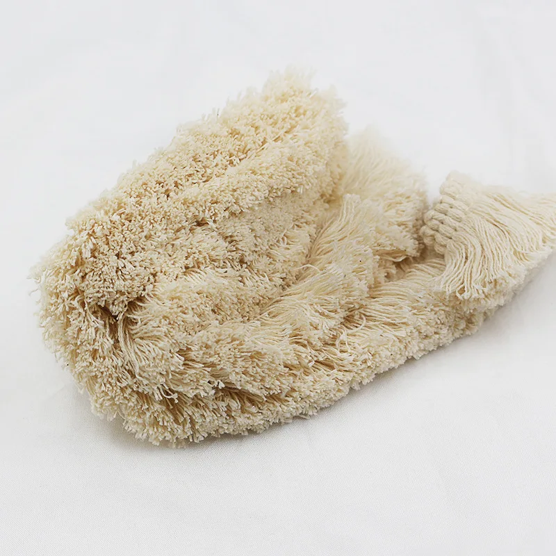 Factory Wholesales 4cm Cotton Thickened Fringe Tassel Lace Trim Tape for Home Textiles Curtains Tablecloths Garment