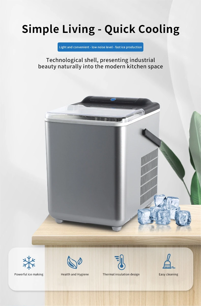 Factory Outlet OEM/ODM 1.8L Larger Capacity Energy Saving Ice Maker Ice Making Machine Used for Home