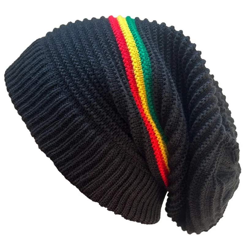 Deep Crown Style Rasta  Beanie Hat