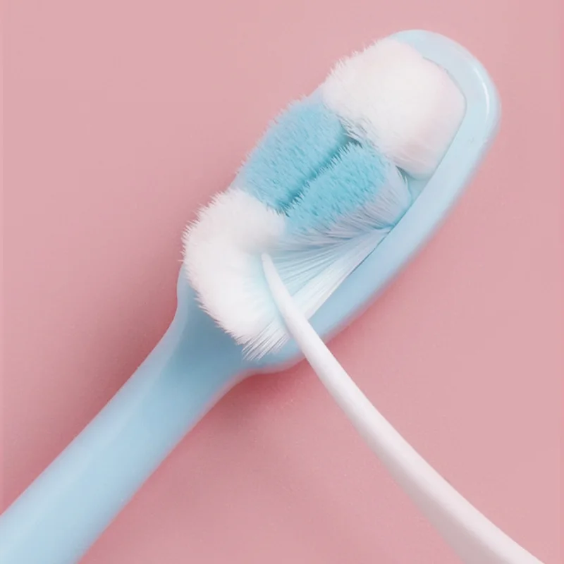 Wholesale OEM child kids silicone BPA free white bear cartoon 10000 PBT soft bristles portable travel manual toothbrush