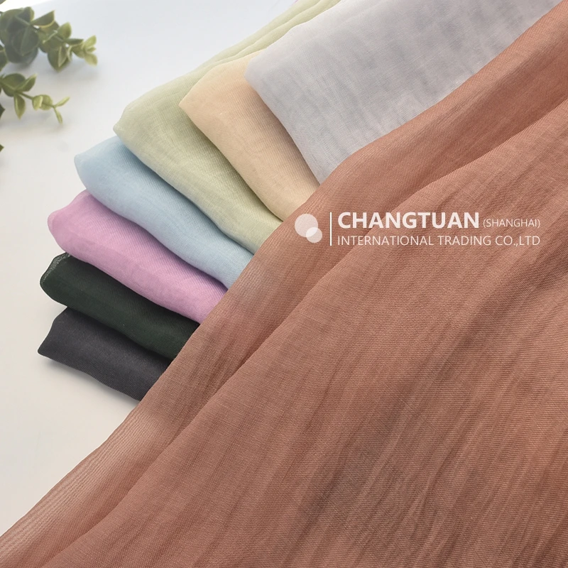 New Design Pleated Fabric For Bridal Kids Women Dresses Soft Mesh Crepe Fabric Vintage Linen Feel Net Lace Hayal Tulle Fabric