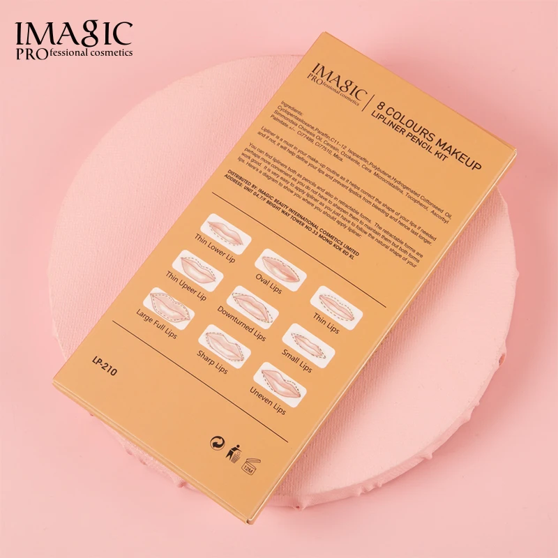 IMAGIC 8color matte easy to color Lip pencil long lasting waterproof nude Lip pencil