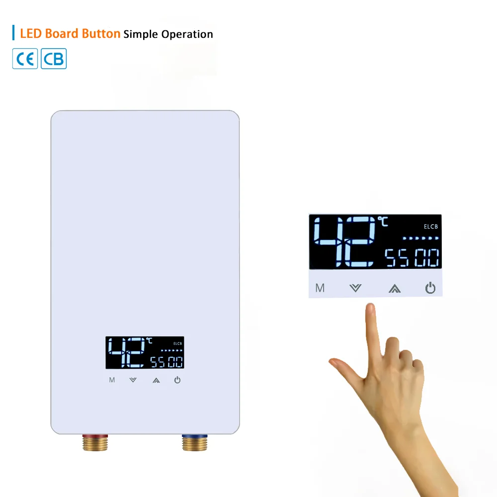 220V 8.5KW Low Price Portable Mini shower tankless water heater for hotel use