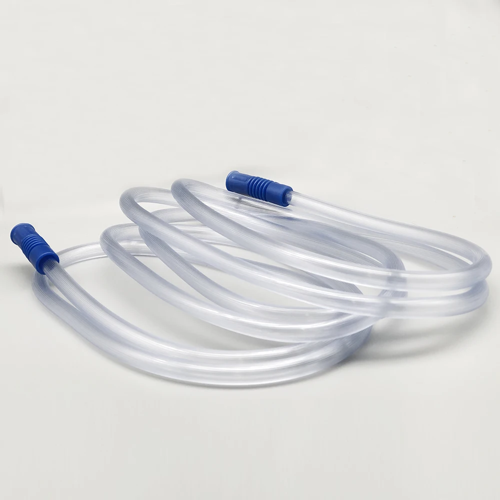 Высококачественные медицинские принадлежности, одноразовая дренажная трубка, стерильная всасывающая ручка Yankauer с соединительной трубкой