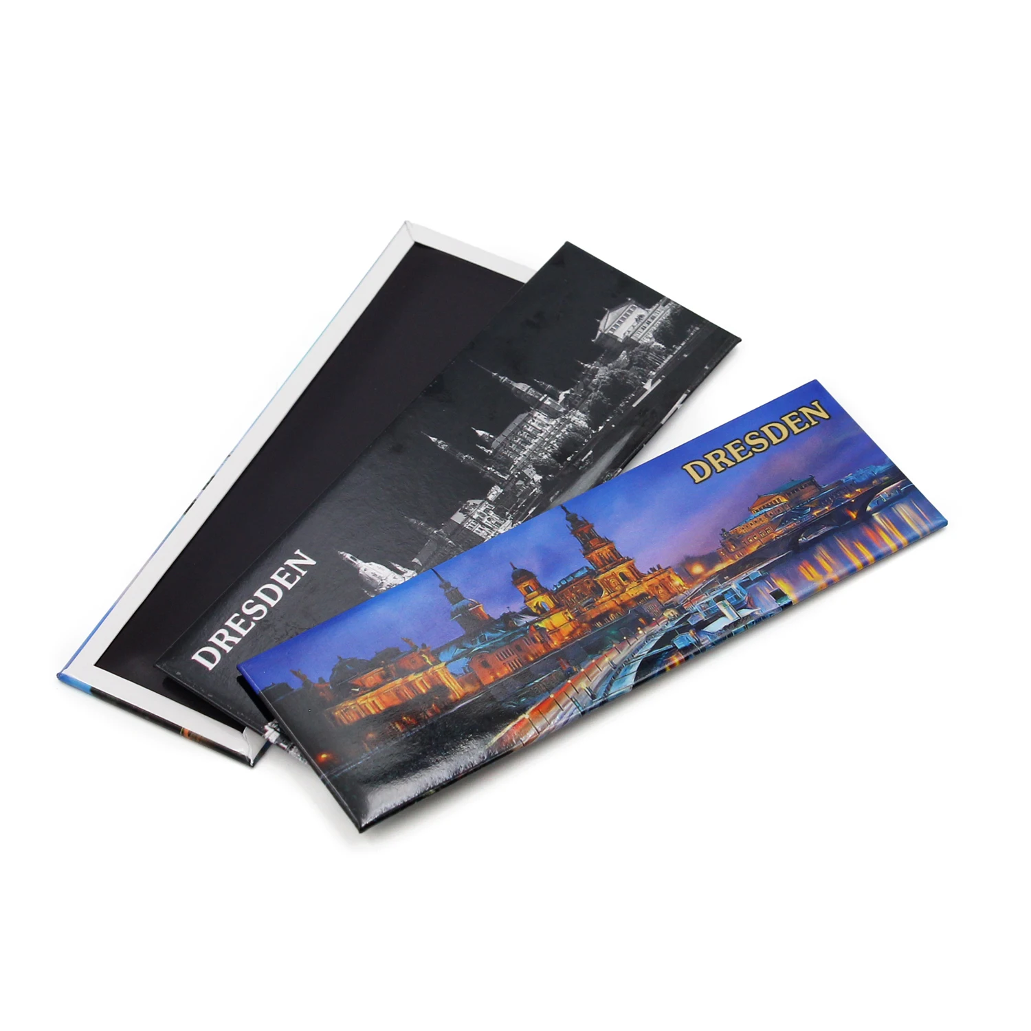 Wholesale Germany City Rectangular Panoramic 50*120mm 80*53mm souvenir metal fridge magnet