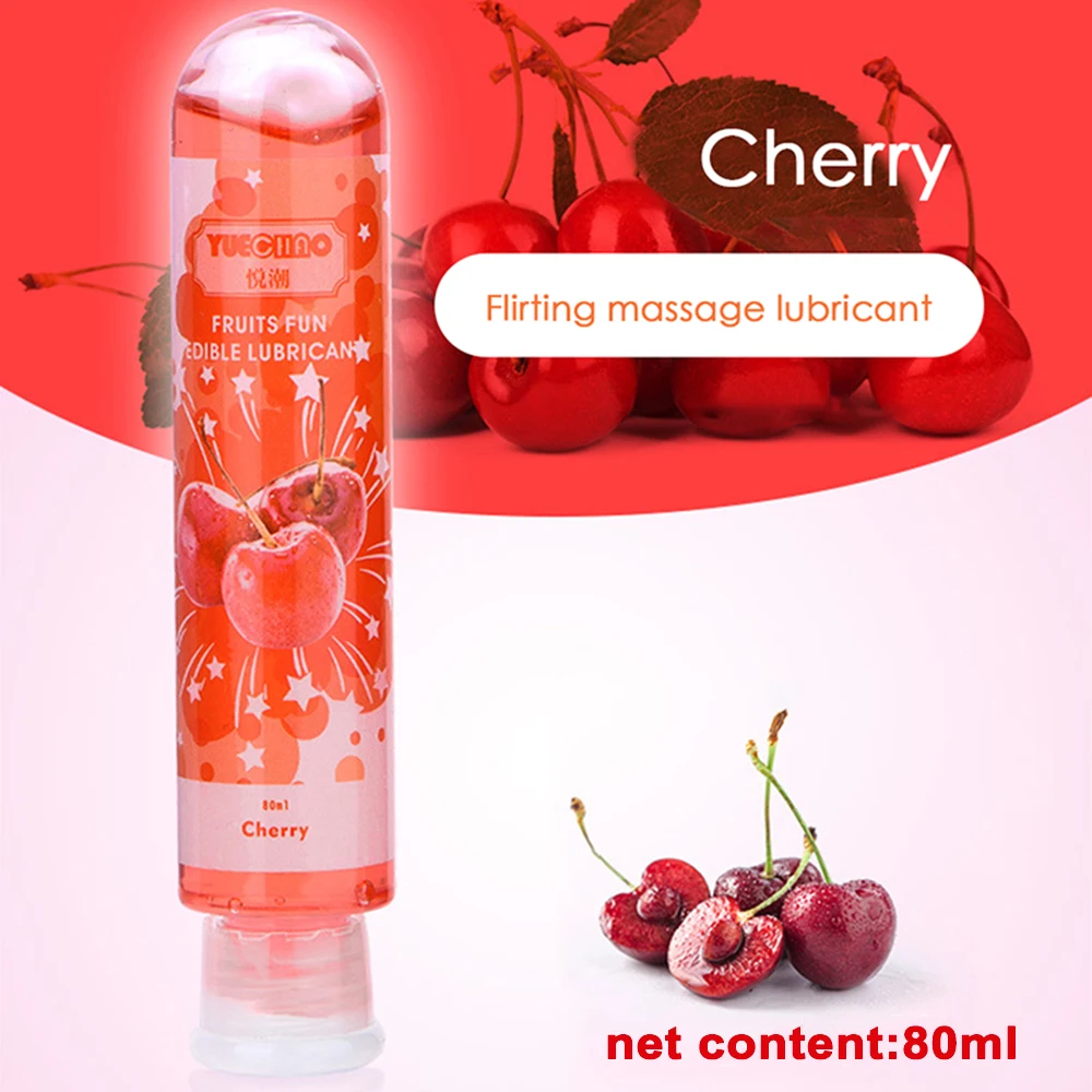 80ml Fruit Flavor Sex Lubricant Orgasm Body Massage Oil Lube Anal Water Based Lubricants Sex Oil for Women