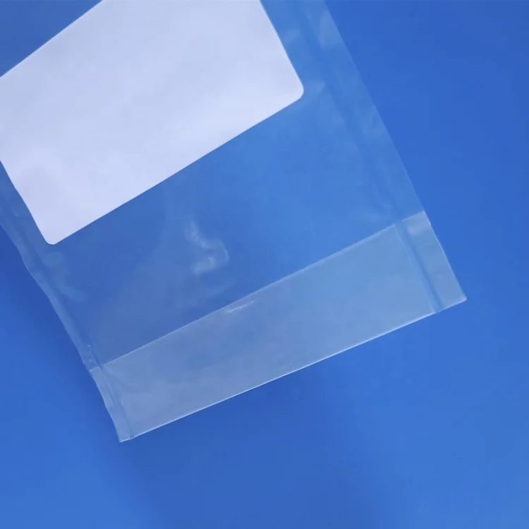 WB-ST2001 114X229MM Sterile Sample Stand up Bags Pouch with Wire Closure and Writing Area sterile laboratory sampling bag