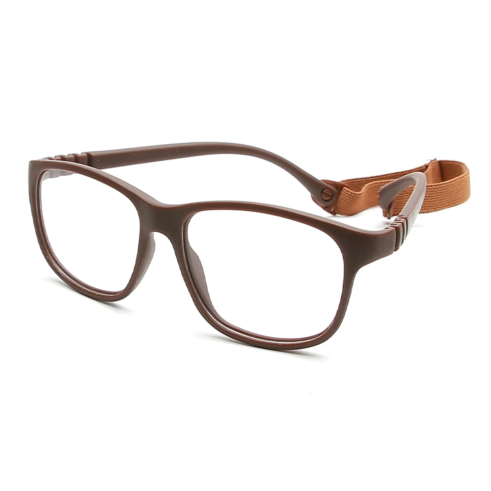 high end children eye glasses flexible comfortable colourful  glasses frame  with strap for kids rubber eyewear optical frame
