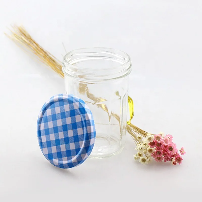 Ru Star Special Design Clear Glass Storage Jar With Screw Cap  for Coffee Bean Peanut Oatmeal