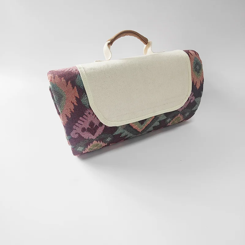 Factory Direct Polyester Fordable Portable Sand Proof Blanket  Waterproof Picnic Outdoor  Washable  Mat Machine Picnic Blanket