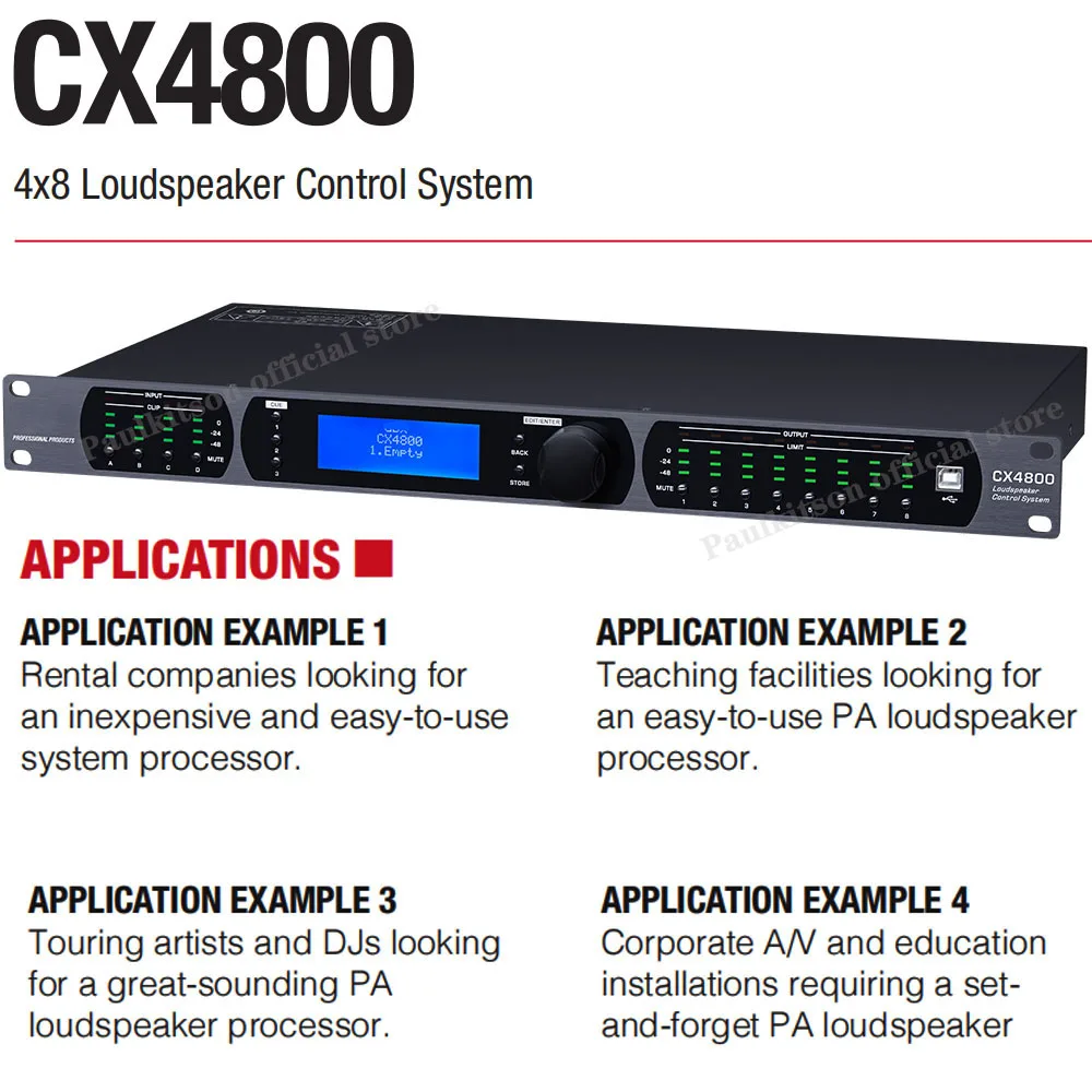 DBX CX4800 Professional Audio Processor Compatible Original Software DSP Audio Processing Loudspeaker Control System