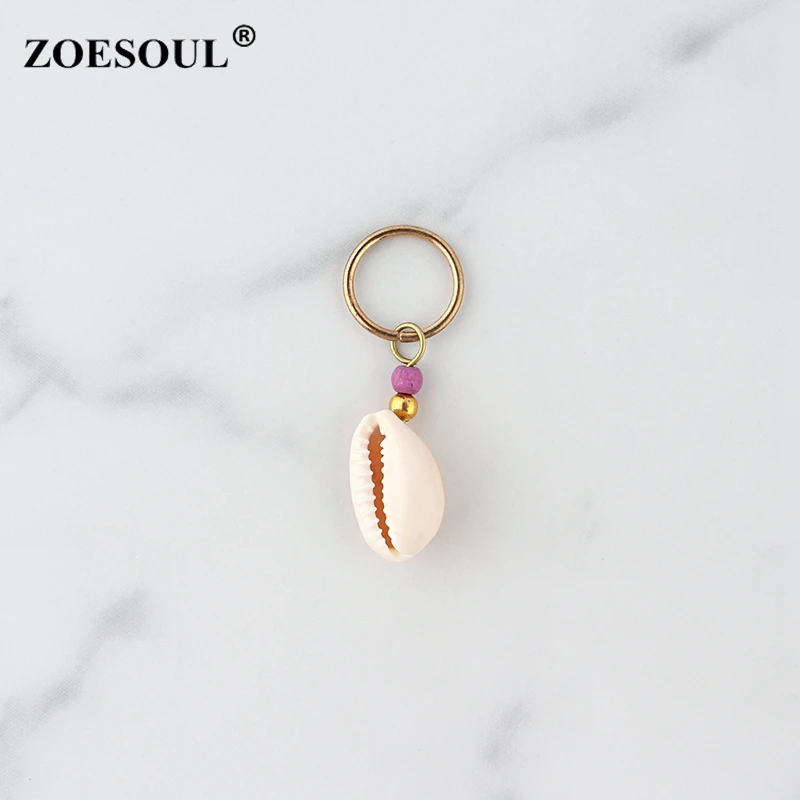 Zoesoul Wholesale Purple Elephant Shell Dreadlock Ring Loc Jewelry set Hair Jewelry