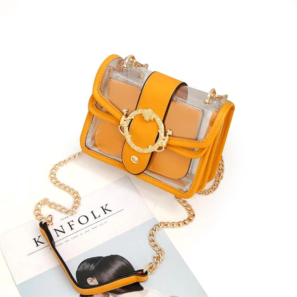 EM497 New model 2021 fashion casual waterproof pvc clear 2 in 1 handbags for women