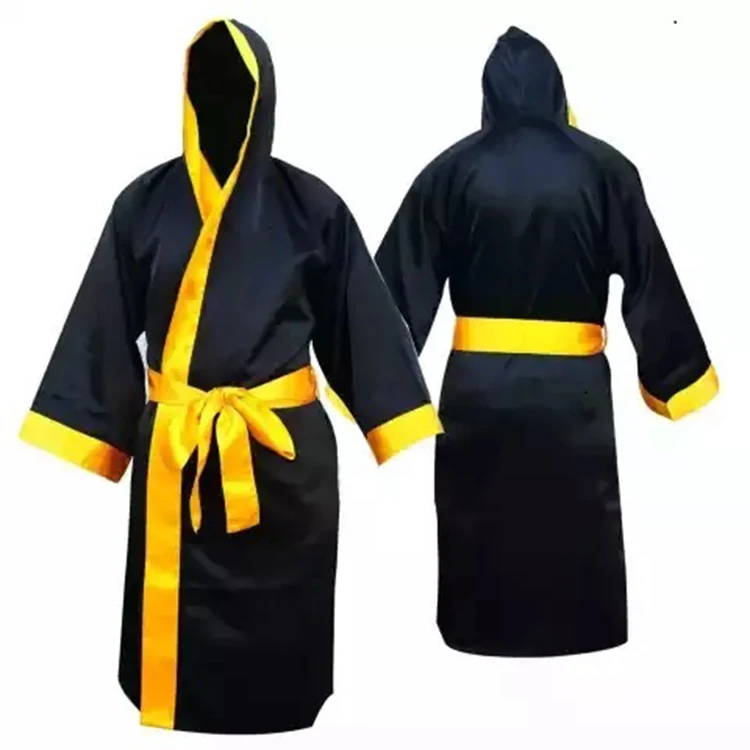 Custom Design Boxing Robe With Hood For Boxing Match Cheap Price Boxing Robe Gown With Custom Designs