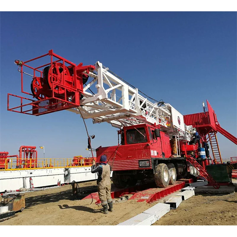 Api XJ450 Truck-Mounted Mobile oilfield rigs Oil Drilling Rig for oil rigs workover