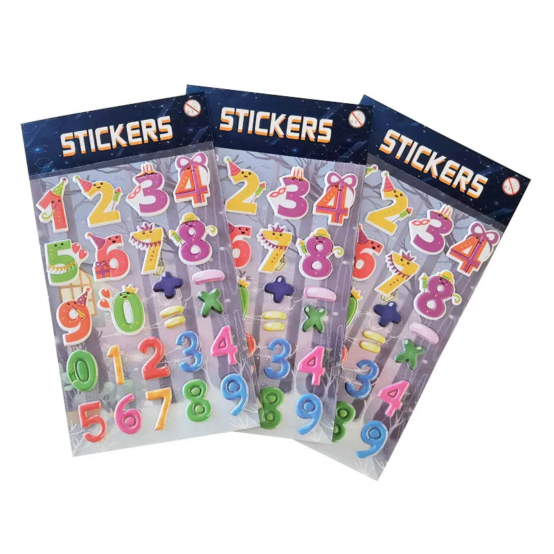 Custom Art Kids Cute 3D Bubble Sticker Children Foam Stickers Bubble Stickers