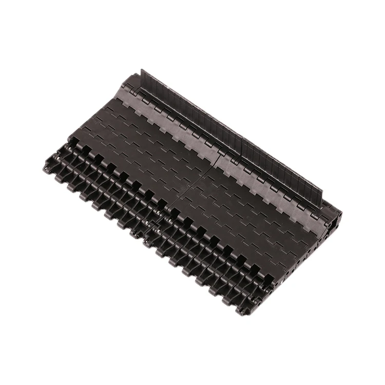 plastic POM modular belt with flight for beverage machine elevator chain