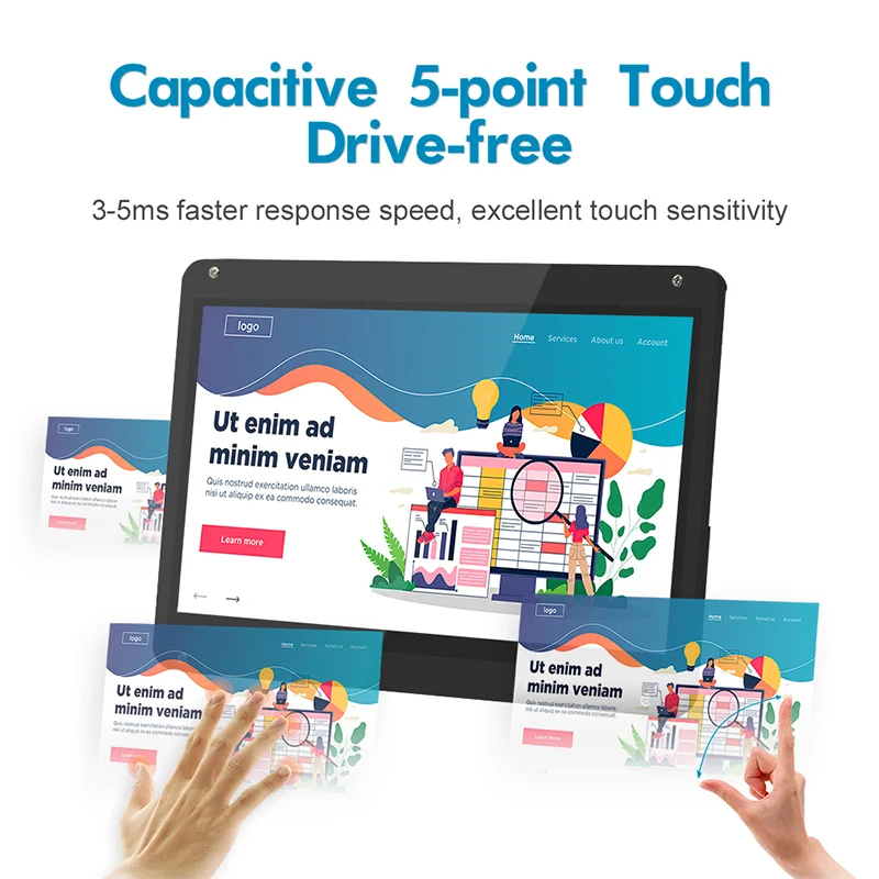 TFT Touch Screen  7 Inch TFT Monitor Touch  4.3 Inch TFT LCD Pantallas LCD 8 Inch Monitor Touch Screen Displays Display LCD