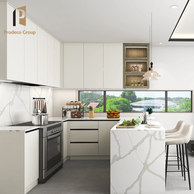 Australia White Laminated Plywood Kitchen Cabinet Furniture Solid Wood Modular Lacquer Modern Kitchen Cabinets Manufacturers