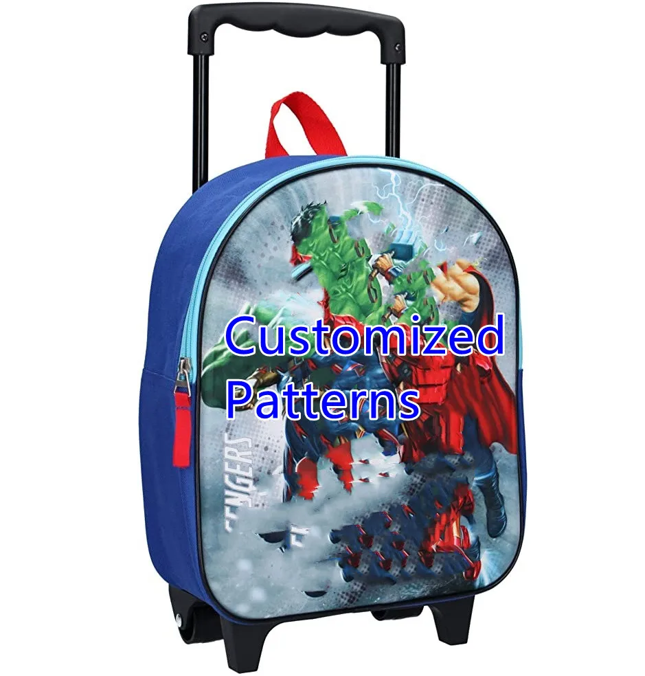 sac a roulettes 3D  Avec une belle image en trois dimensions trolly school bags children trolley school bags with wheels