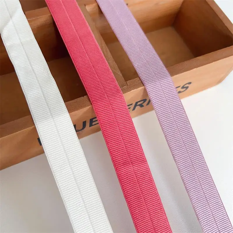 2.0cm Horizontal Stripe Hemmed Tape down Jacket Cuffs with Hemmed Strip Elastic Folded Piping Cotton Clothing Elastic Band
