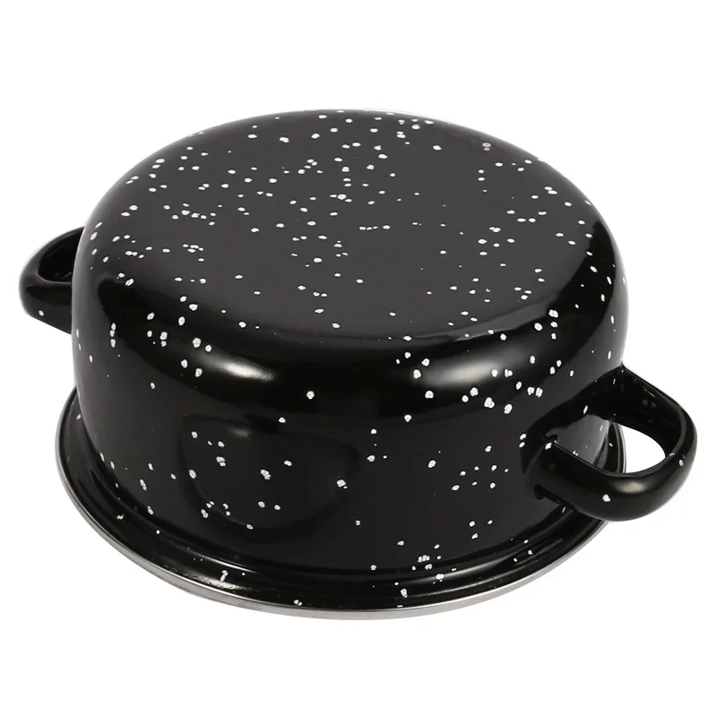 Best Selling Green/black/blue/coffee Dot Design 16-24cm 5pcs Set Enamel Casserole Cooking Casserole Set