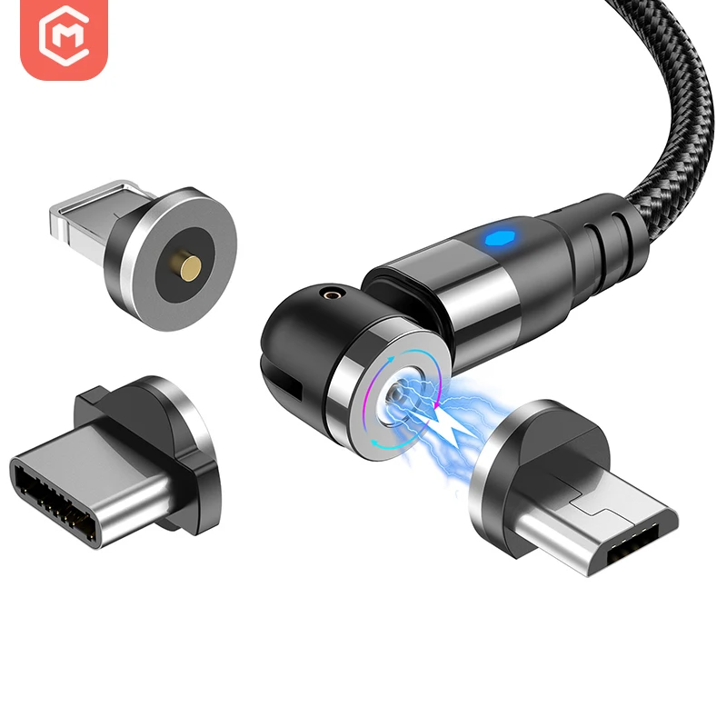  3 в 1 USB-кабель магнитный зарядный кабель вращающийся на 540 градусов