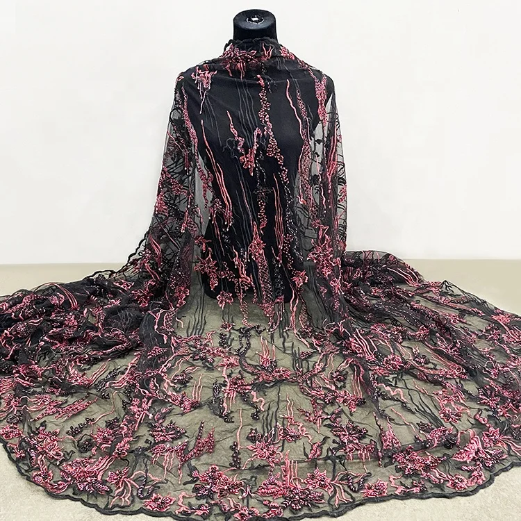 2020 высококачественное Африканское кружево 3D, свадебная африканская кружевная ткань ручной работы с вышивкой