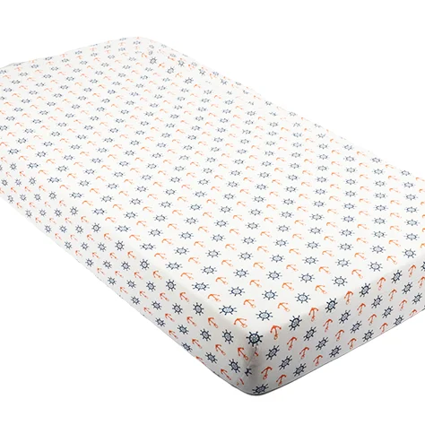 Newborn Cotton Fitted Bed Sheet Jacquard Mattress Cover Crib Quilted Bamboo Pad Waterproof Baby Mattress Protector