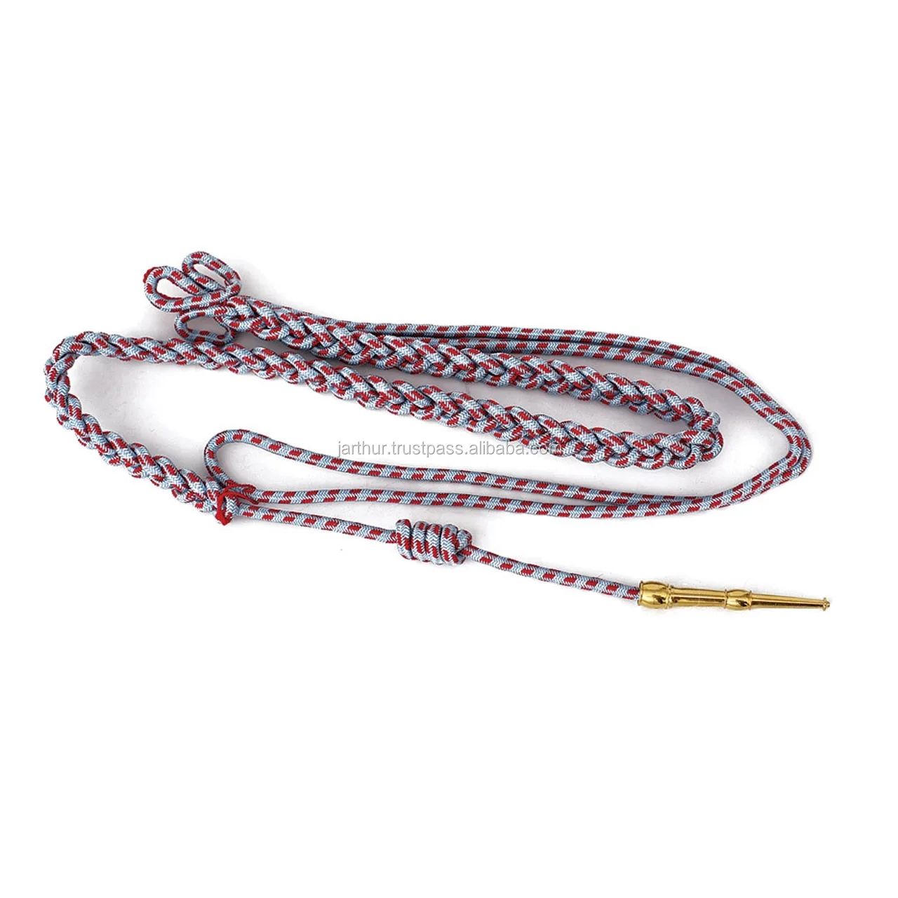 Red And Silver Custom Aiguillette Premium Quality Officer Uniform Aiguillettes and Dress Cords