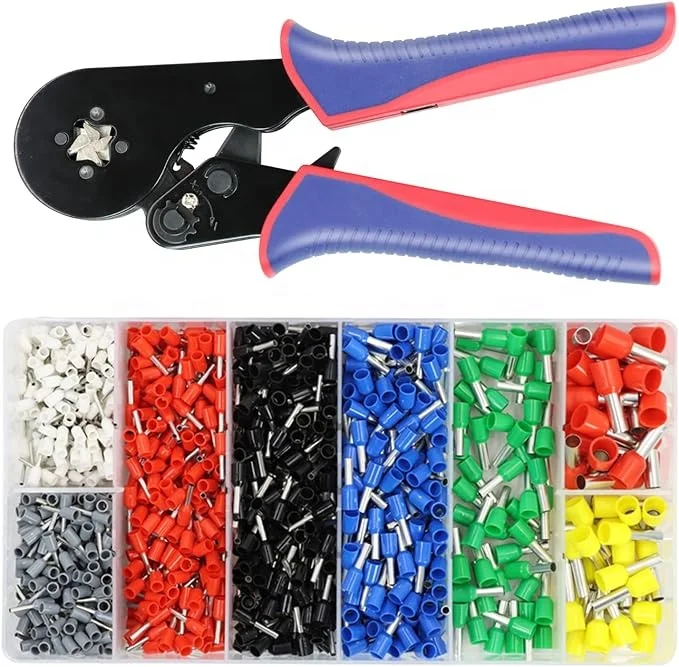 0.08-16mm Ferrule Crimping Tool Kit with 1200pcs Wire End-Sleeves Terminals Kit
