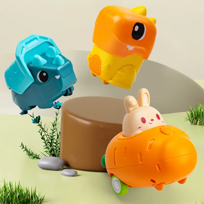 Хит продаж гоночная игра игрушечная машинка TikTok инерционный откат мультяшный динозавр обезьяна банан безопасный и забавный Juguetes para Ninos