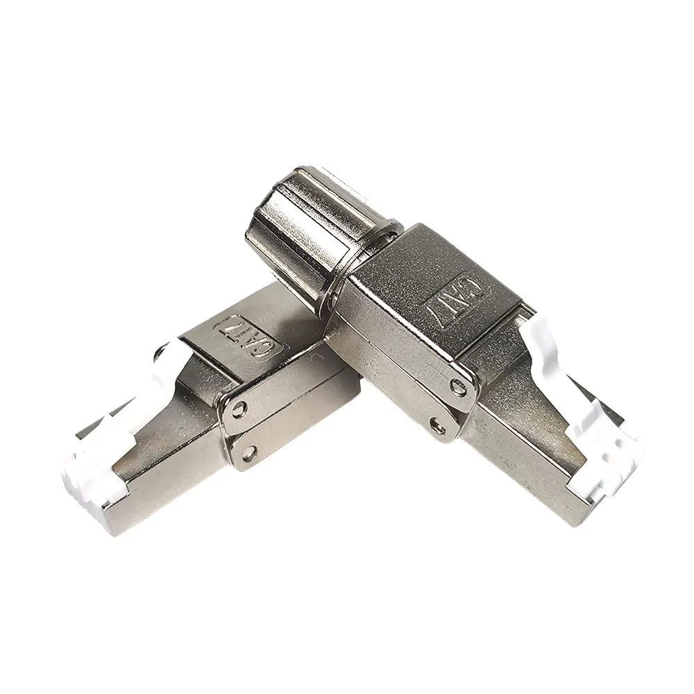 Tool-free Alloy Shielded Ethernet Network Field Termination Ftp Cat7 Toolless Rj45 Connector Modular Plug