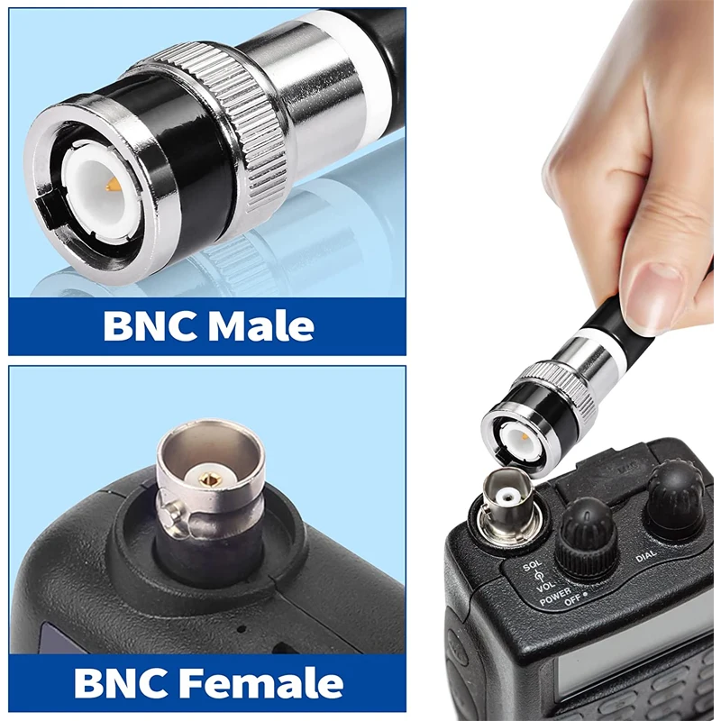 27Mhz with BNC Connector Compatible Cobras Midland Uniden Handheld 2.15dBi CB Radio Portable CB Antenna