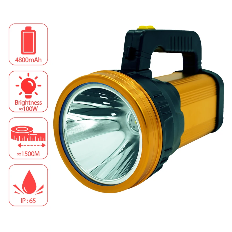 
Factory direct sales high power led usb torch light 5000 lumens big rechargeable flashlight 