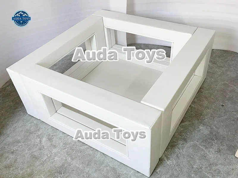 1.2 Meter 4 Feet Custom Baby Indoor Playground Soft White Clear Ball Pit With Clear Window