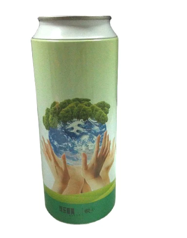 Factory Custom Printed 550ml Tall Sleek Round Soda Beer Cans Shape Tin Box For Food Gift