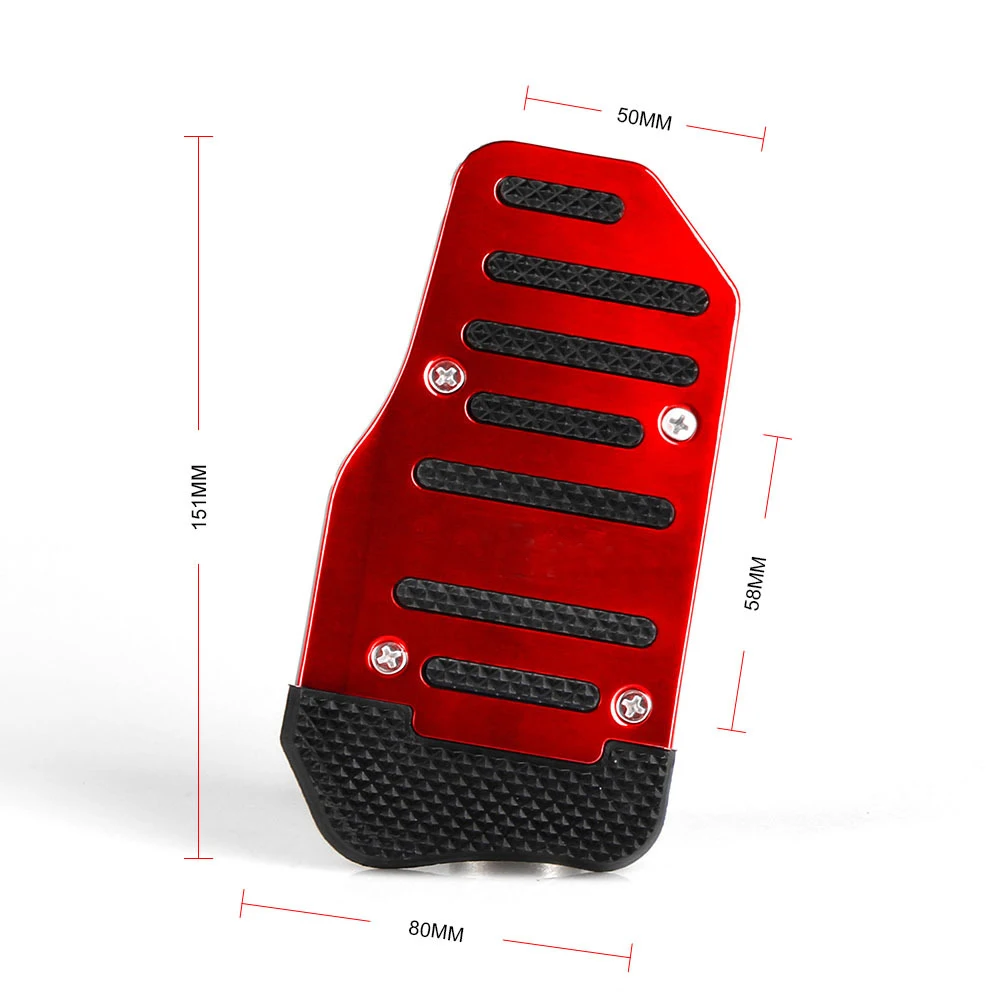 PUERXIN PVC Universal Manual Transmission 3PCS Non-Slip Car Brake Foot Pedal Pad Cover Set Kit For Cars