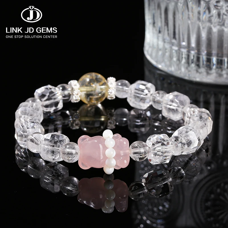 Кварцевый браслет из натурального камня