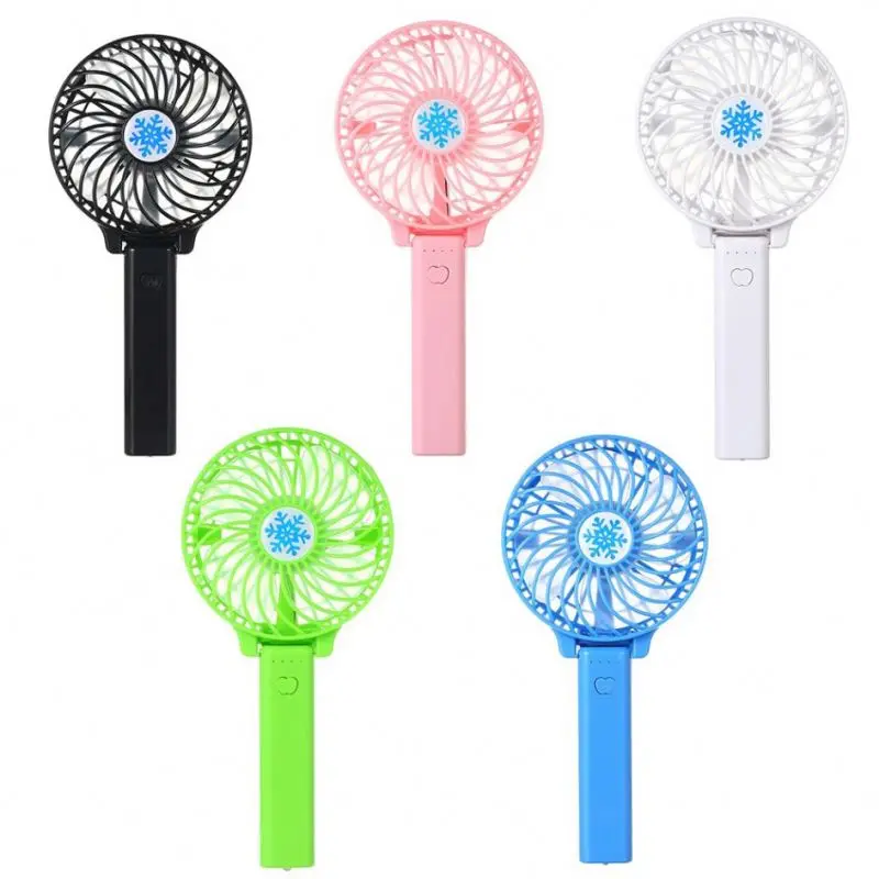 Outdoor Portable mini fan battery USB handy fan, mini handheld rechargeable fan with light