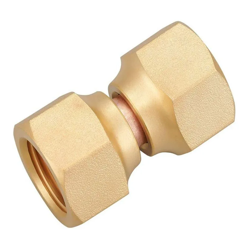 SAE Female Flare Swivel Nut Adapter Brass Tube Fitting For Propane Fuel
