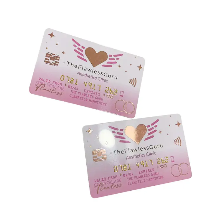 2024 Custom Credit Card Style PVC Name Card Business Card Printing with Embossed Number